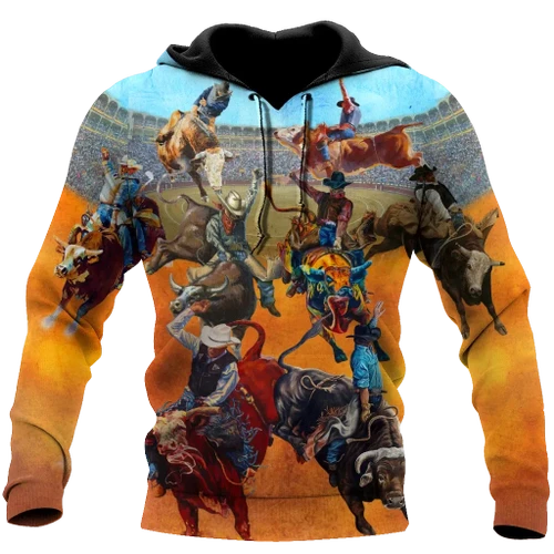 Bull Riding 3D All Over Printed Unisex Shirts Jump On