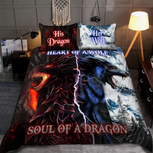 Soul of a dragon, heart of a wolf bedding set ver2