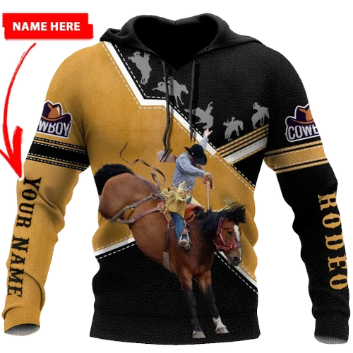 Personalized Name Rodeo 3D All Over Printed Unisex Shirts Bucking Horse