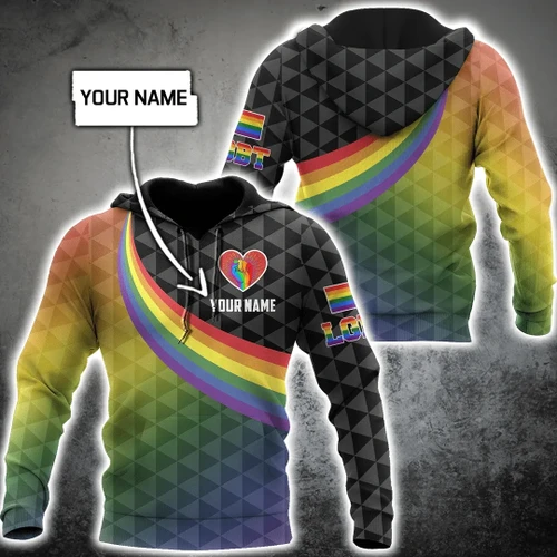 Customize Name LGBT Pride Hoodie For Men And Women DD08052105