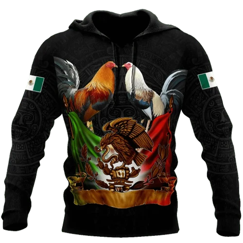 Rooster Mexico 3D All Over Printed Unisex Hoodie