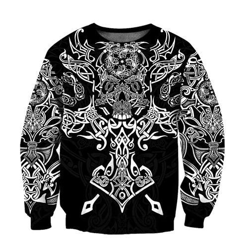 Nidhogg Ver 2 Viking Wolf Tattoo Style 3D All Over Printed Sweater By JJ
