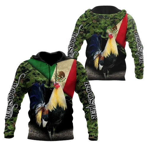 Rooster Mexico 3D All Over Printed Hoodie MH29042103