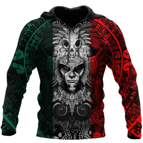 Aztec Warrior Mexico 3D All Over Printed Hoodie