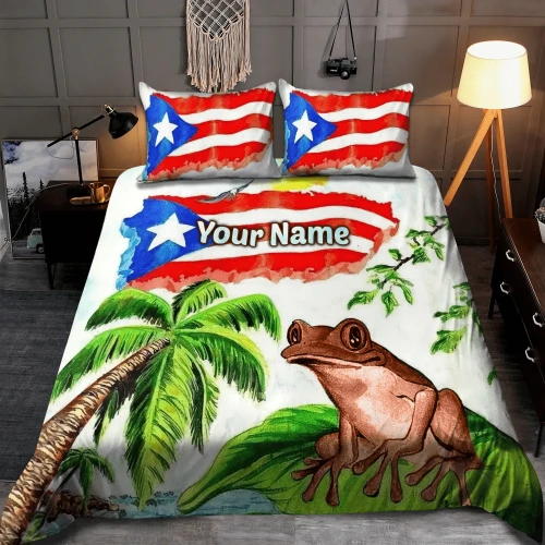 Customize Name Puerto Rico Bedding Set HHT29042104