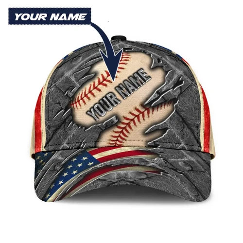 Customize Name Baseball Lover All Over 3D Design Print Cap MH20042106