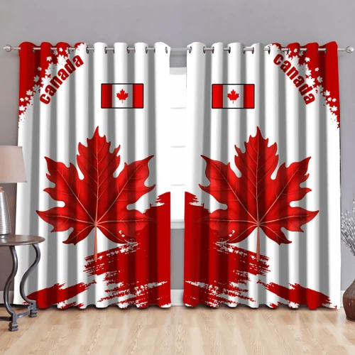 Canada Day No3 Maple Leaf Window Curtain