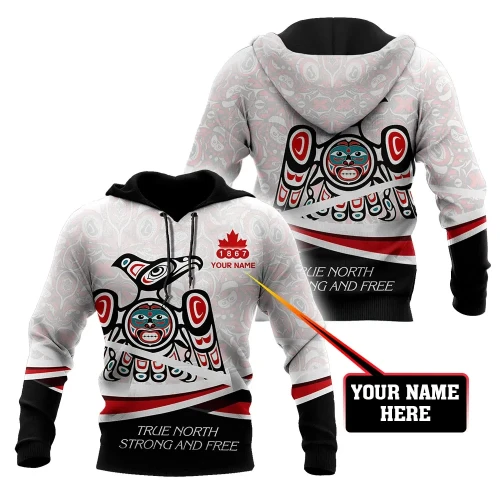 Canada Day No13 Haida Eagle Personalized Name Pullover Premium Unisex Hoodie