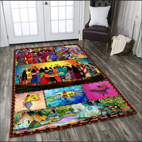 Powwow 3D All Over Printed Rug