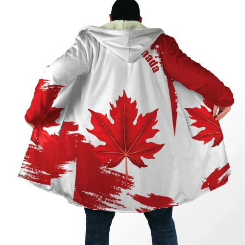 Canada Day No3 Personalized Name Pullover Premium Unisex Cloak Maple Leaf