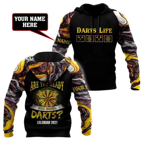 Darts Are You Ready 3D All Over Printed Unisex Hoodie