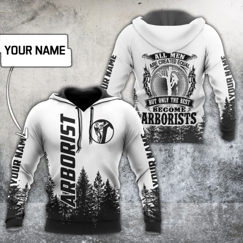 Arborist 3d black & white unisex hoodie