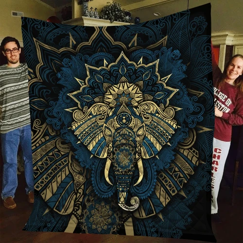 Elephant Royal Mandala Premium 3D All Over Printed Qulit