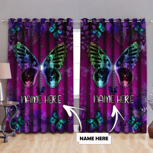 Customize Name Butterly Window Curtains TNA09042102