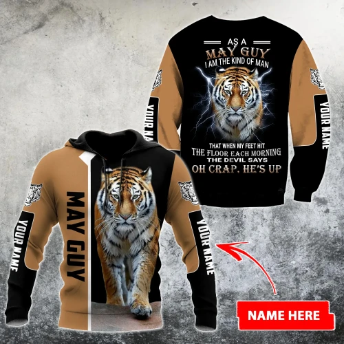 Customize Name May Tiger Hoodie For Men And Women PD17042101.S
