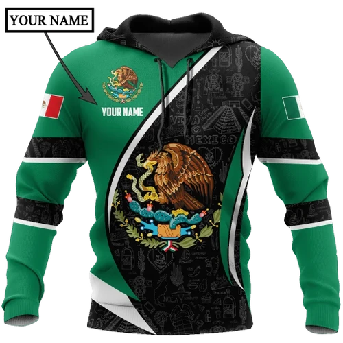 Persionalized Mexico 3D All Over Printed Unisex Hoodie