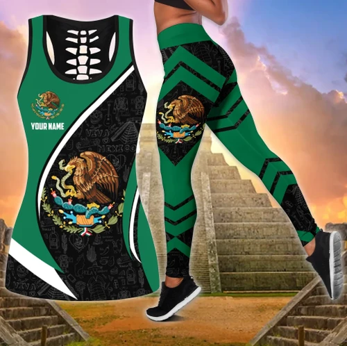 Personalized Aztec Mexico Combo Legging + Tank Top