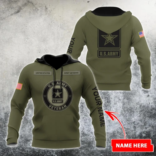 Personalized Name US Army 3D All Over Printed Shirts PD19042103