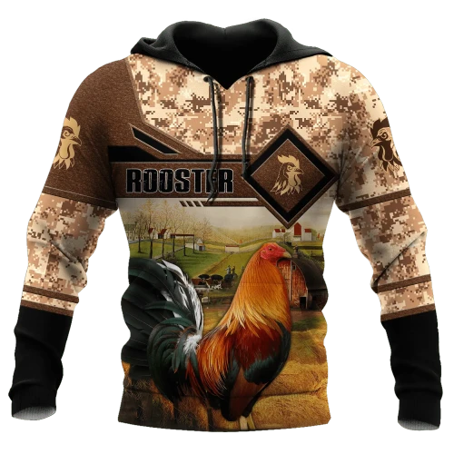 Rooster 3D Printed Unisex Shirts Pi15042105