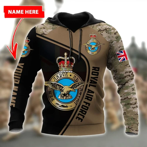 Custom Name XT British RAF 3D Printed Shirts Pi16042103