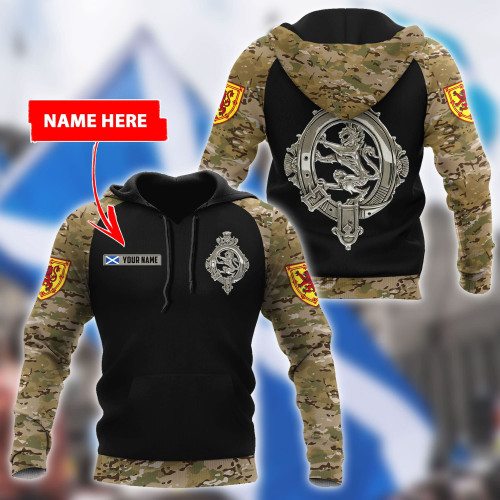 Custom Name XT Scottish Army Veteran 3D Printed Shirts Pi13042105