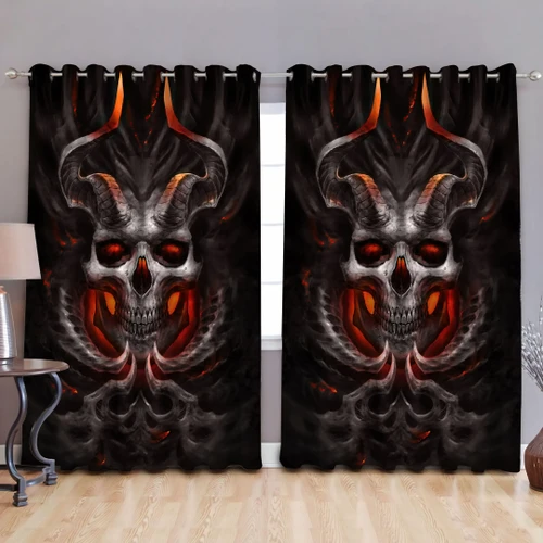 Satanic Skull Curtains DQB07212001-TQH