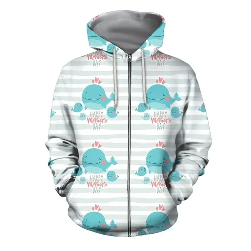 3D All Over Best Mom Dolphin Hoodie