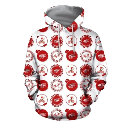 3D All Over Best Mom Ever Hoodie