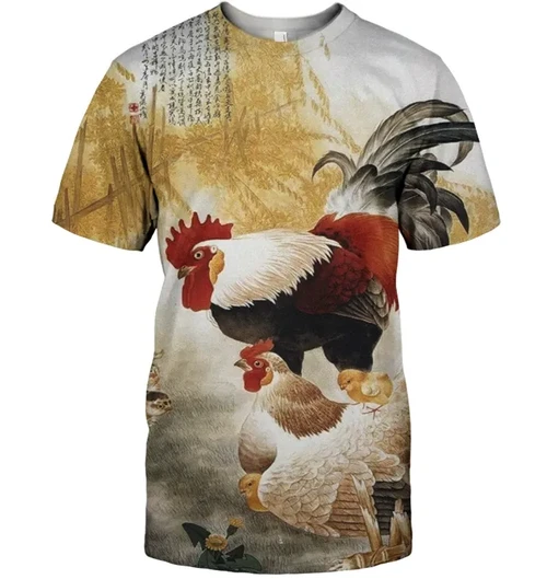 3D All Over Print Chicken Family Shirt
