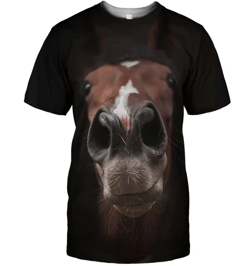 3D All Over Print Funny Face Donkey Shirt