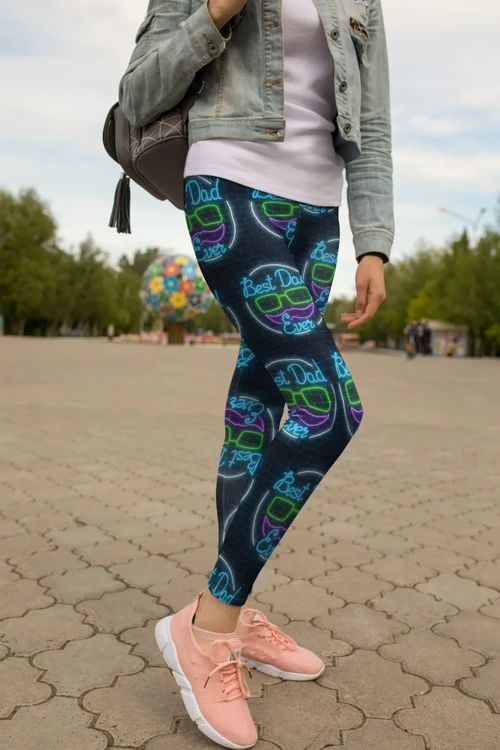 3D All Over Print Galaxy Best Dad Ever Legging