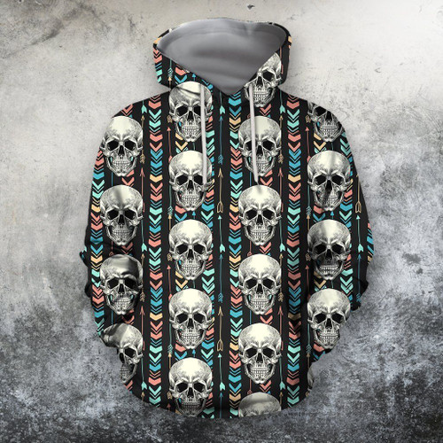 3D All Over Print The Skull Hoodie