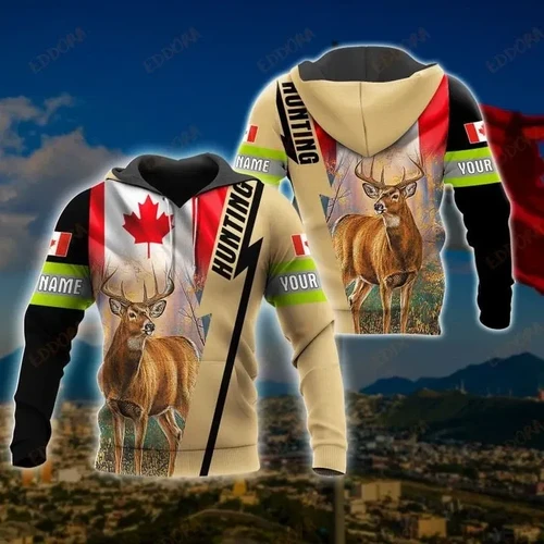 Personalized Name XT Canada Deer Hunting 3D All Over Printed Clothes 15032115.CXT