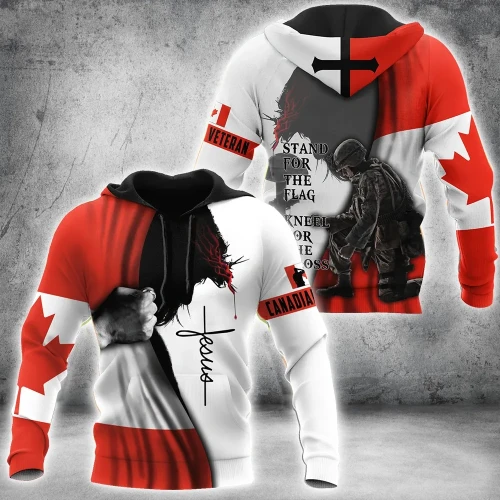 Canadian Veteran - Jesus 3D Printed Shirts VP05032101
