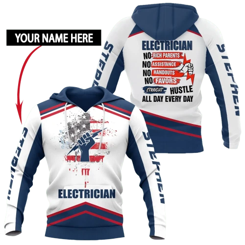 Premium Personalized 3D Printed Electrician Shirts MEI