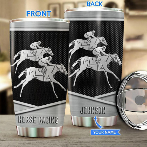 Personalized Horse Racing Stainless Steel Tumbler 20Oz
