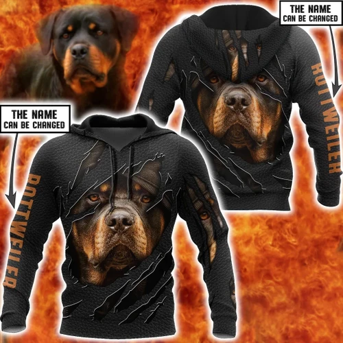 Rottweiler 3D hoodie shirt for men and women custom name ver2