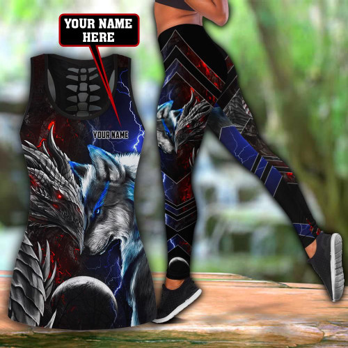 Dragon and wolf legging + hollow tank combo custom name