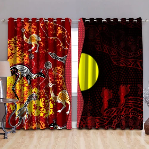 Aboriginal Australian Indigenous Culture Painting Curtains
