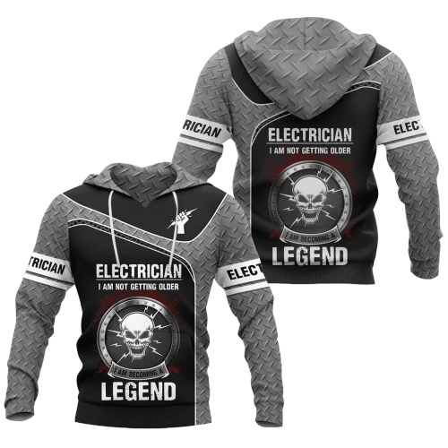 Premium 3D Printed Skull Electrician Shirts MEI