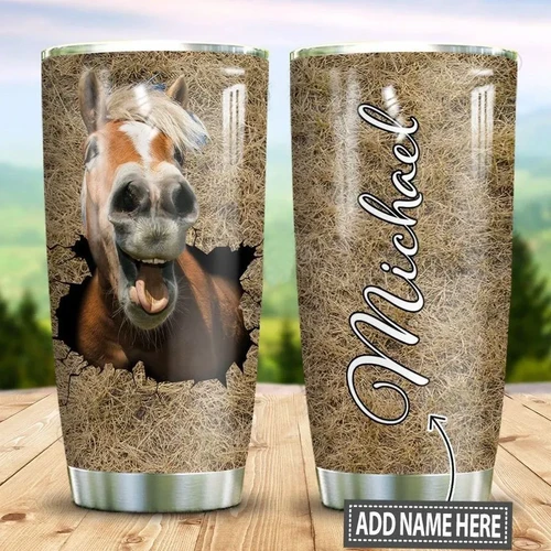 Personalized Horse Break Through Stainless Steel Tumbler