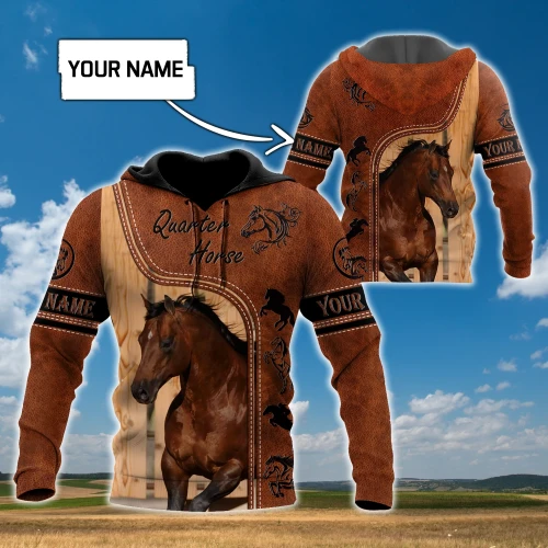 Personalized Name American Quarter Horse 3D All Over Printed Unisex Shirts