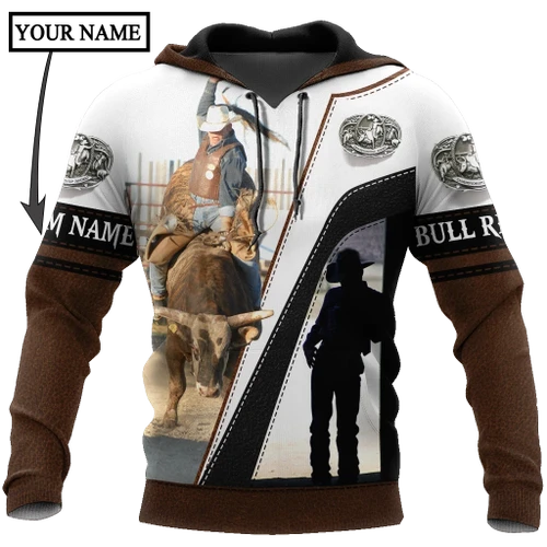 Personalized Name Bull Riding 3D All Over Printed Unisex Shirts Ride The Bull