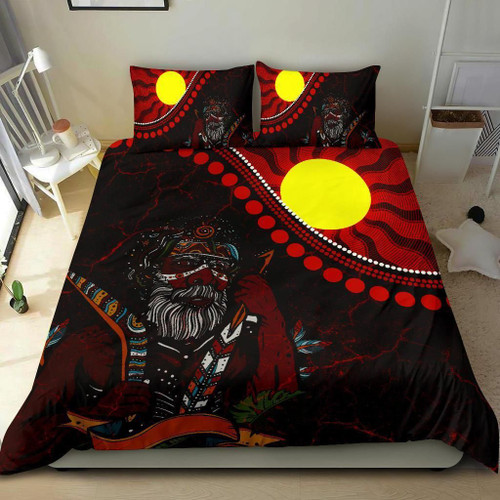 Aboriginal Indigenous People And Sun Bedding Set TN