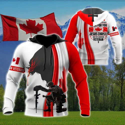 Canadian Veteran - Jesus 3D  Printed Shirts SN03032103.S1