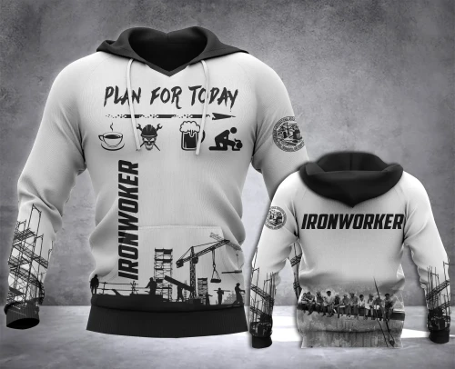 Premium 3D Print Ironworker Plan For Today Shirts MEI