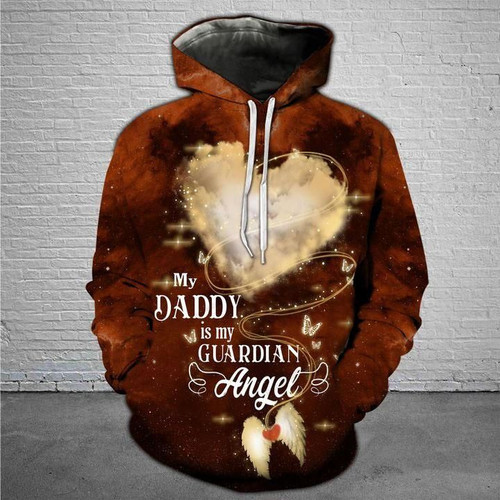 Dad Guardian Angel Heart Cloud 3D All Over Printed Unisex Shirts