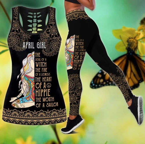 April girl The soul of a Witch Yoga Combo Legging Tank