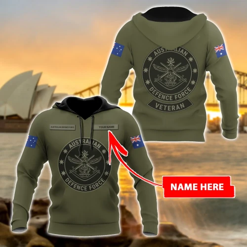 Personalized Australian Defence Force ADF Veteran 3D All Over Printed Unisex Hoodie