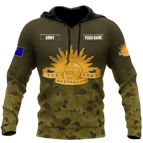Personalized The Australian Army 3D Printed Unisex Shirts TN